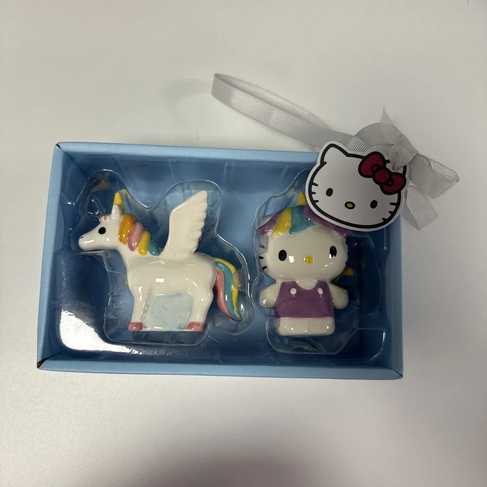 SANRIO HELLO KITTY‎ UNICORN SALT AND PEPPER SHAKER SET - NEW IN BOX